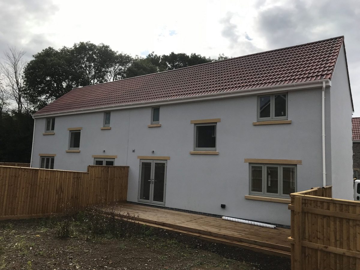 Faced stone units for range of new build properties Ashcott, Somerset